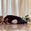Yin Yogahaltung Mermaid - Seejungfrau.
