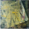 o.T. 1 Goldserie 2026 quadratisches Format 20x20cm auf Leinwand gespachtelte und gerollte Mischtechnik aus Acryl